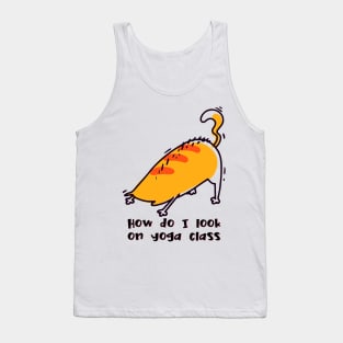 How do I look on yoga class funny yoga and cat drawing Tank Top